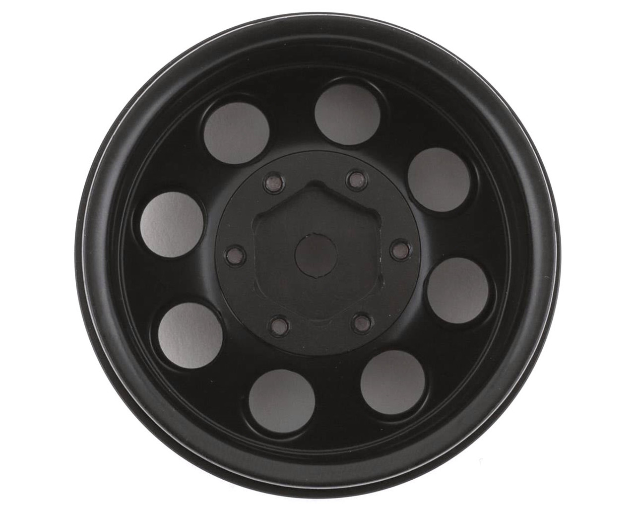 SSD RC 8 Hole 1.55” Steel Beadlock Crawler Wheels (Black) (2)