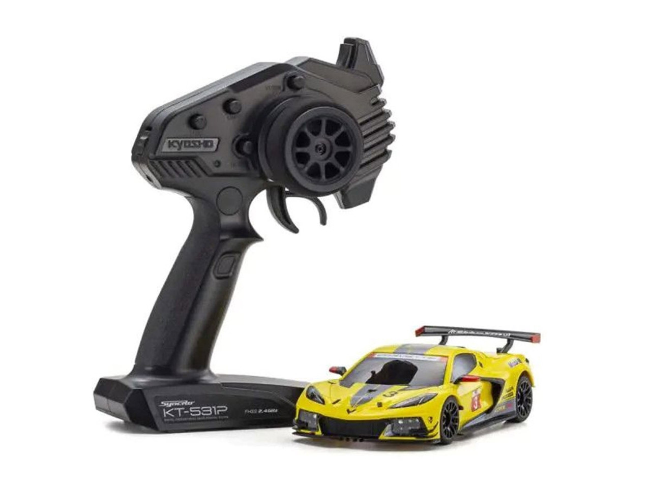 Kyosho MR-03 MINI-Z RWD Series Ready Set CHEVROLET® CORVETTE® C8.R Yellow 32342Y