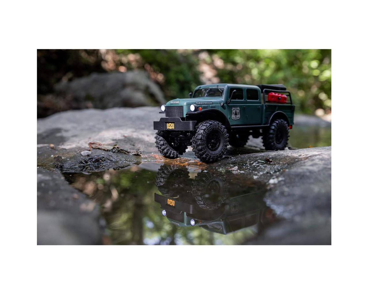 Axial SCX24 Flat Bed Mini Vehicle Trailer w/LED Taillights