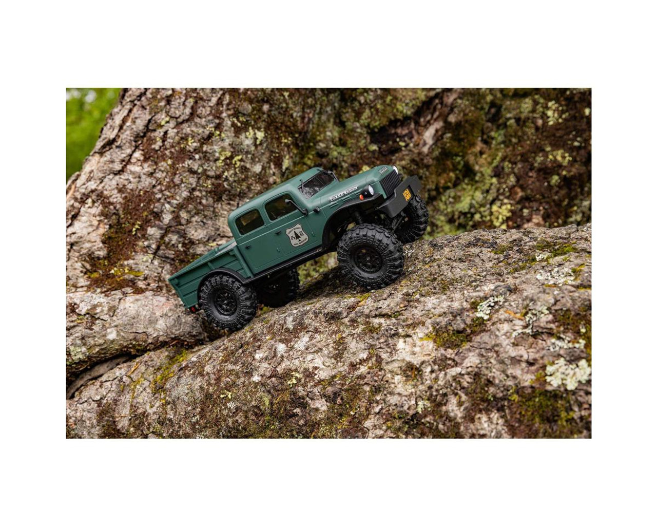 Axial SCX24 40's 4 Door Dodge Power Wagon 1/24 4WD RTR Scale Mini Crawler (Green) w/2.4GHz Radio