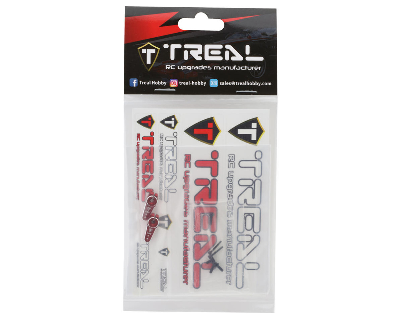 Treal Hobby Axial SCX24 Aluminum Servo Horn (Red) (2) (15T) (Emax)