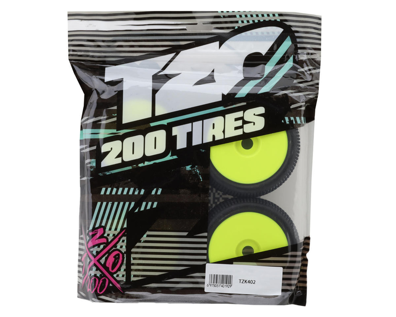TZO Tires 402 1/8 Buggy Pre-Glued Tire Set (Yellow) (4) (Super Soft)