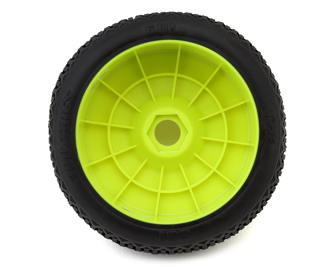 TZO Tires 601 1/8 Buggy Pre-Glued Tire Set (Yellow) (4) (Soft)