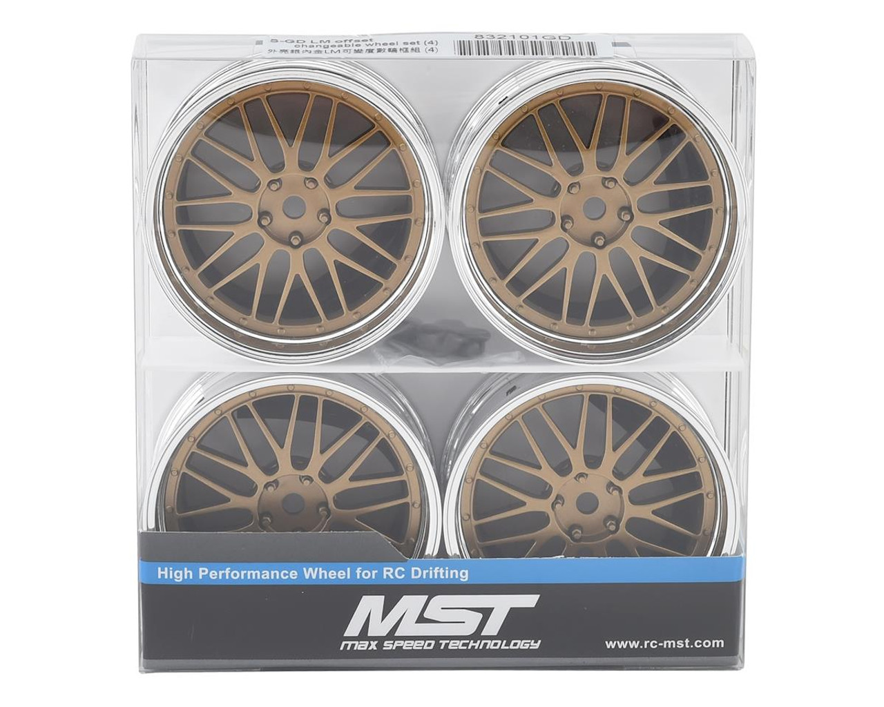 MST S-GD LM offset changeable wheel set (4) (Offset Changeable) w/12mm Hex