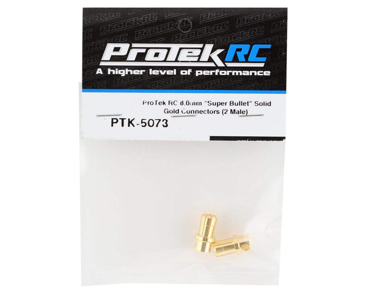 ProTek RC 8.0mm "Super Bullet" Solid Gold Connectors (2 Male)