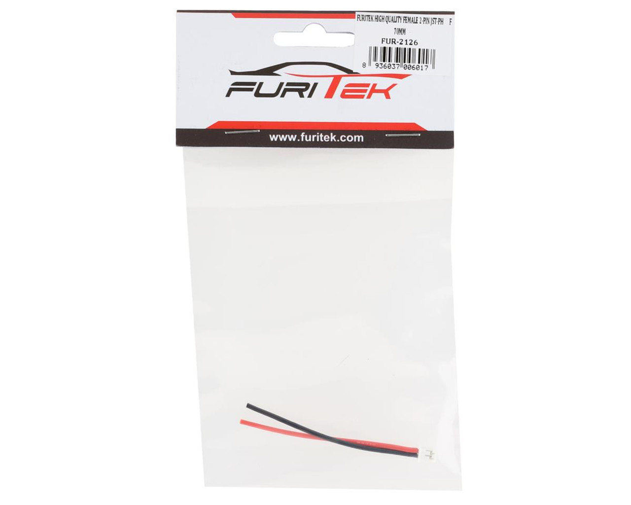 Furitek 2-Pin Female JST-PH to Bare Wire Adapter (70mm)