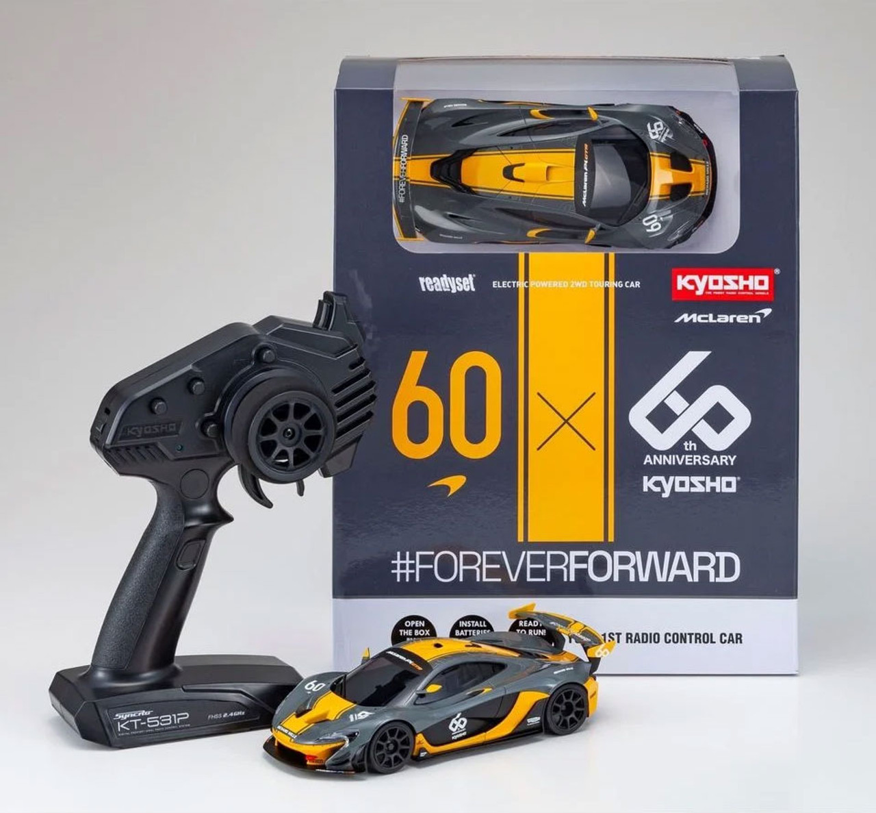 Kyosho MR-03S2 Mini-Z RWD ReadySet w/McLaren P1 GTR (60th Anniversary Limited Edition) w/2.4GHz Radior