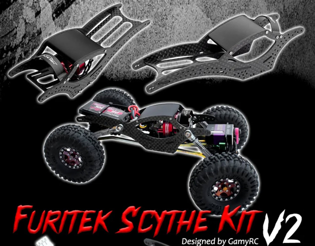 FURITEK SCYTHE (V2) Carbon Fiber FRAME KIT FOR SCX24 CRAWLERS