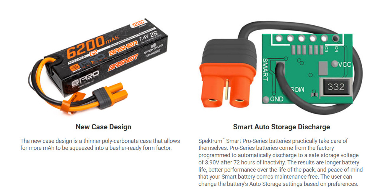 Spektrum RC 11.1V 6800mAh 3S 120C Smart G2 Pro Basher LiPo: IC5