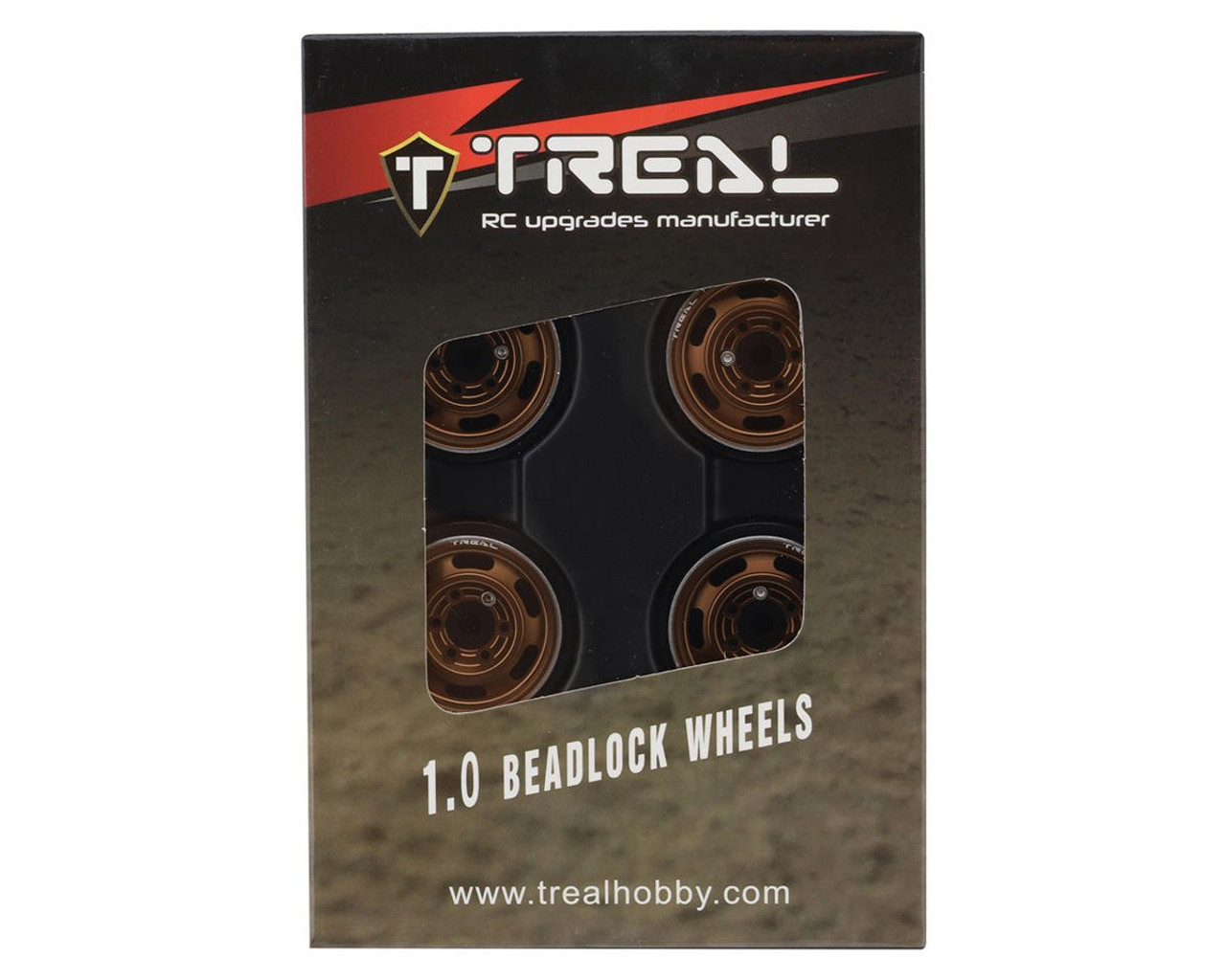 Treal Hobby Type E 1.0" 6-Slot Beadlock Wheels (Bronze) (4) (21.9g)