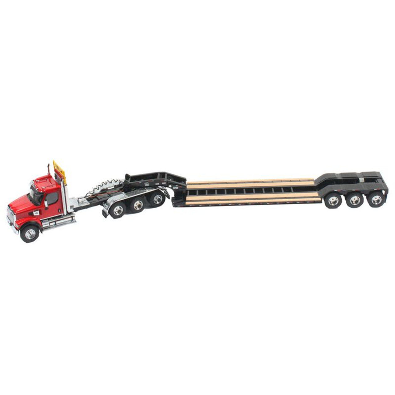 Diecast Master1/16 Scale (Radio Controlled) Western Star 49X SFFA Tridem Axle Heavy Haul Tractor with Gooseneck Lowboy Trailer, RTR