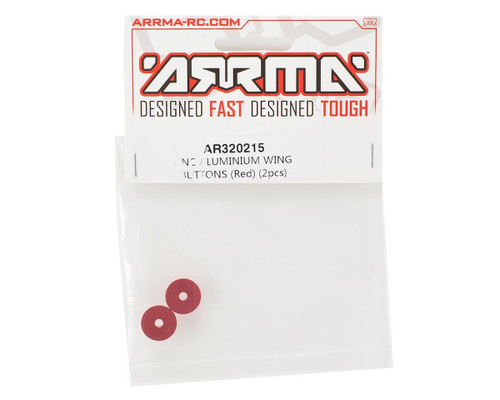 Arrma Aluminum Wing Buttons (Red) (2)