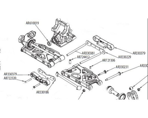Hot Racing Arrma 1/8 Aluminum Rear/Front Suspension Arm Mount
