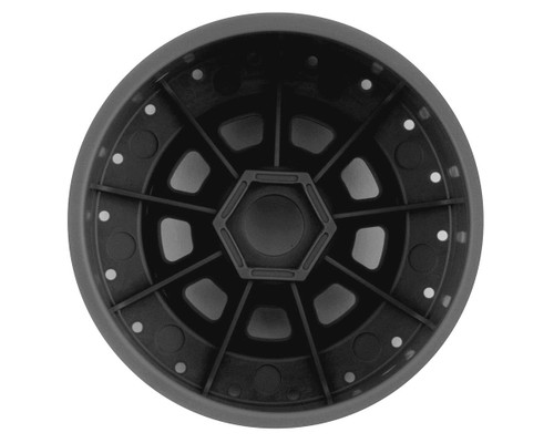 JConcepts 9-Shot Short Course Dirt Oval Wheels (2) (Black) w/17mm Hex