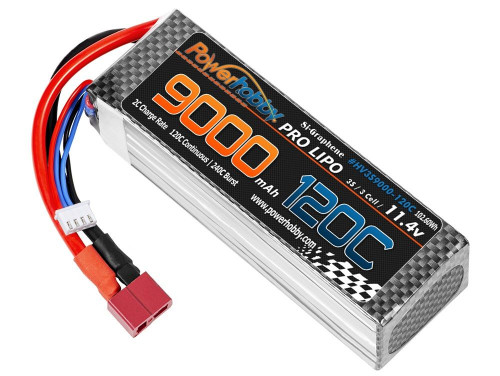 Powerhobby 3S HV 11.4V 9000mah 120C GRAPHENE + HV Lipo Battery w Deans Plug