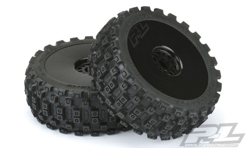 Pro-Line Badlands MX Pre-Mounted 1/8 Buggy Tires (Black) (2) (M2) w/Velocity V2 Wheel