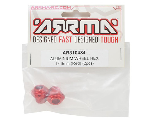 Arrma 17.6mm Aluminum Wheel Hex (Red) (2) Kraton Felony Notorious