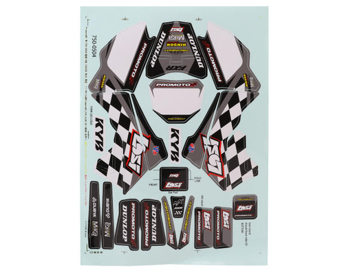 Losi Promoto-MX Black Plastics with Wraps: Promoto-MX