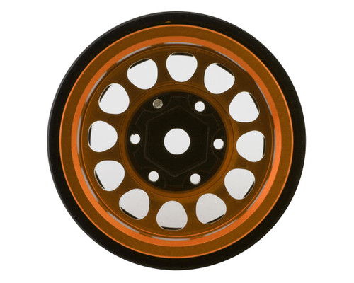 Treal Hobby Type I 1.0" Classic 12-Spoke Beadlock Wheels (Orange) (4) (27.2g)