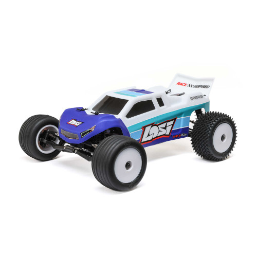 Losi Mini-T 2.0 (V2) 1/18 RTR 2WD Brushless Stadium Truck (Blue) w/2.4GHz Radio, Battery & Charger