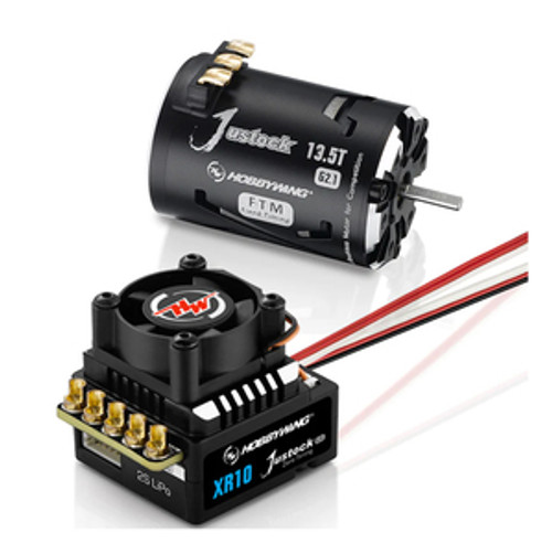 Hobbywing XR10 Justock G3S Sensored Brushless ESC/ SD G2.1 Motor Combo (13.5T)