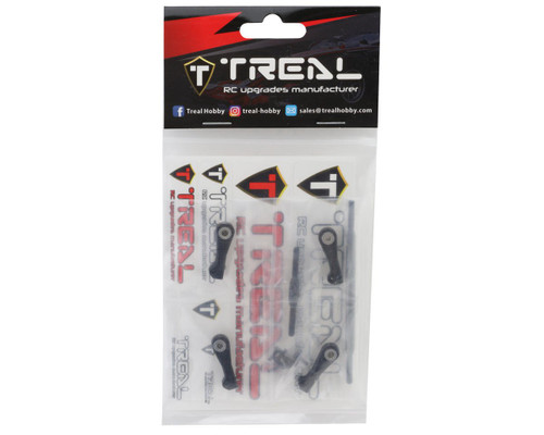 Treal Hobby Axial UTB18 Adjustable Steering Links Tie Rod Set (Black)