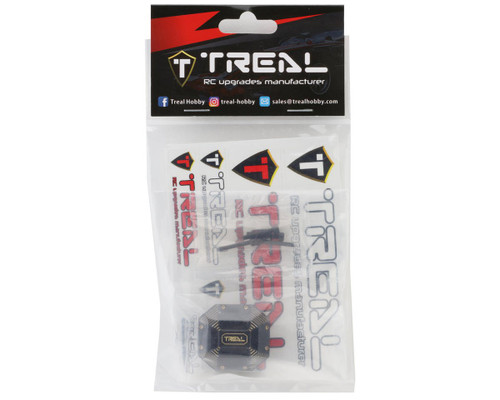 Treal Hobby Element RC Enduro Brass Differential Cover (Black) (84g)