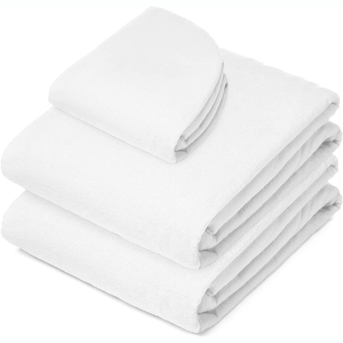 Health Medics Flannel 3 Piece Sheet Set White - Vitality Depot