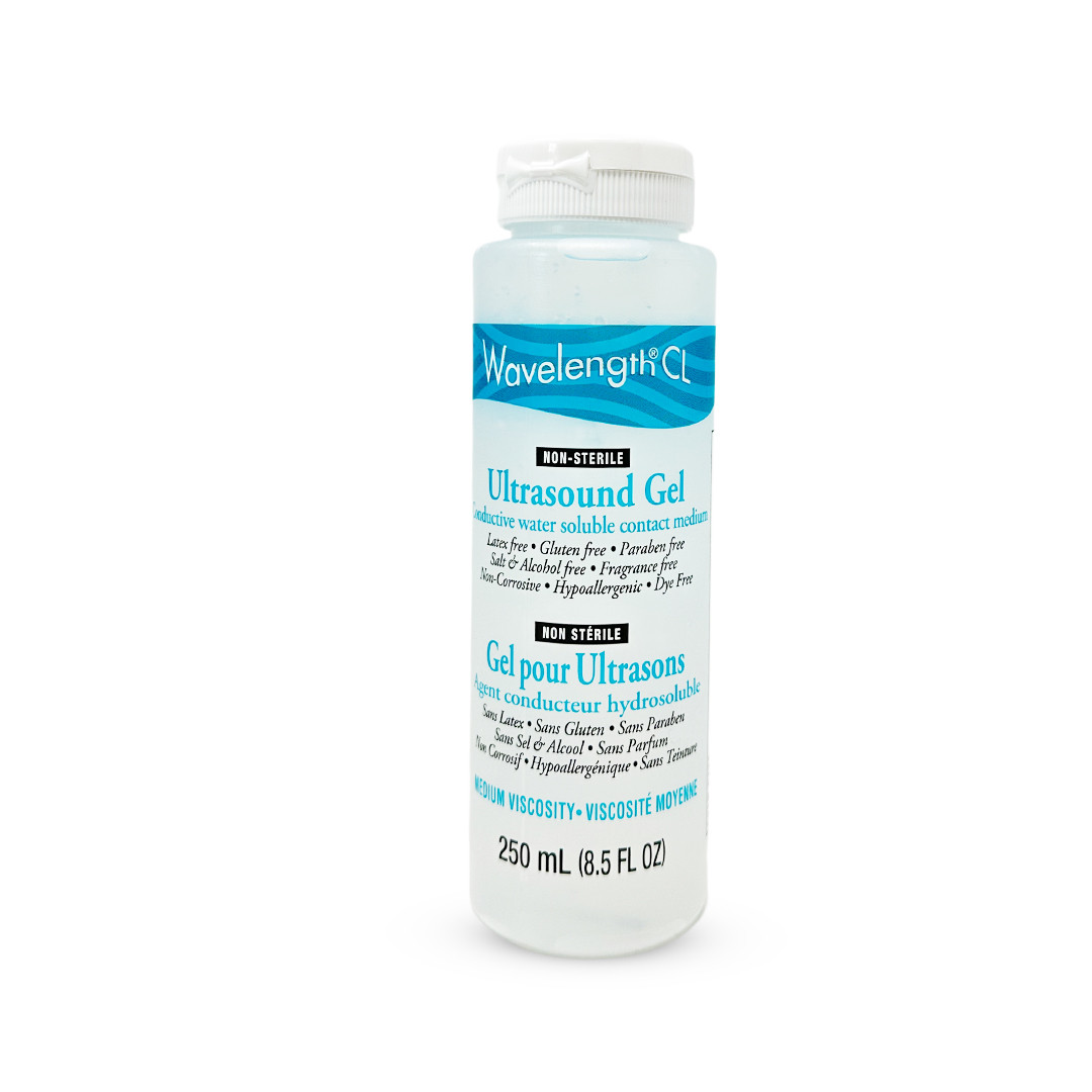 Wavelength 250 ml Clear Ultrasound gel bottle - Vitality Depot