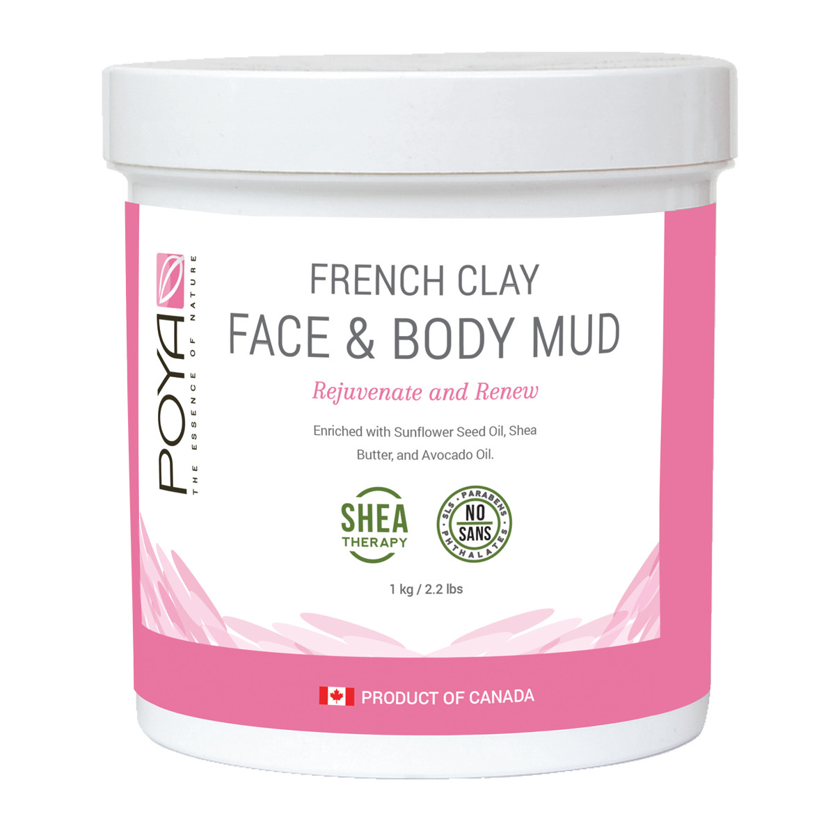 French Clay Face & Body Mud by Poya - 1 kg | Vitality Depot
