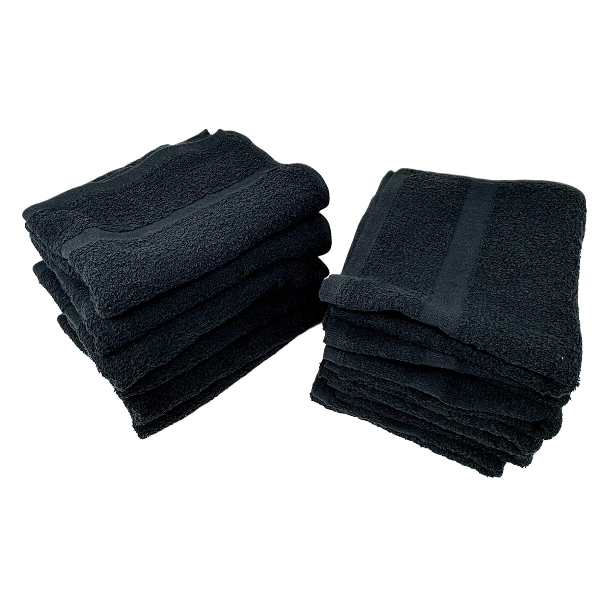 Black Hand Towels - 16 x 28 - ULINE - Case of 24 - S-23393