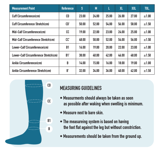 VOXX THERAPY Medical Compression Knee-High Sock (20-30 mmHg ...