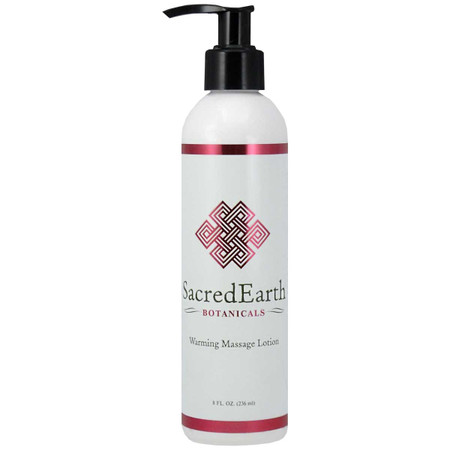Warming Massage Lotion 8 oz Pump by Sacred Earth Botanicals