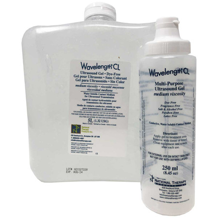 Wavelength 5 Litre Clear Ultrasound gel with dispenser bottle