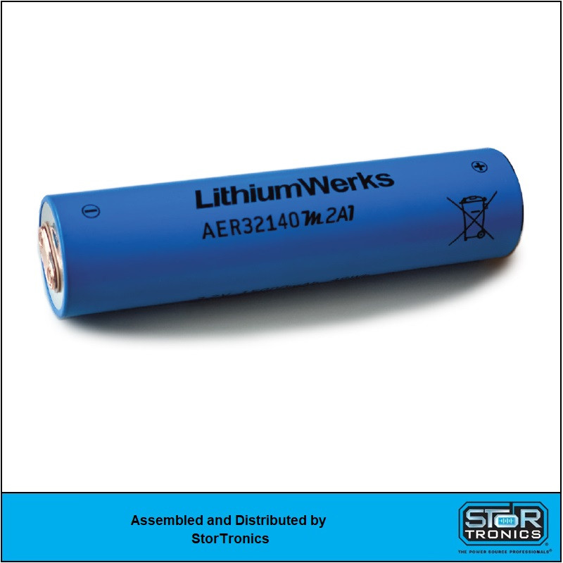LithiumWerks AER32140m2A1 V, 15 Ah Lithium Iron Phosphate