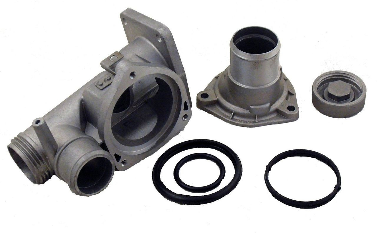 Engine Coolant Thermostat and Housing assembly AJ82217KIT ; Jaguar ; XKR -  XK8 - XJ8 - XJR - Vanden Plas