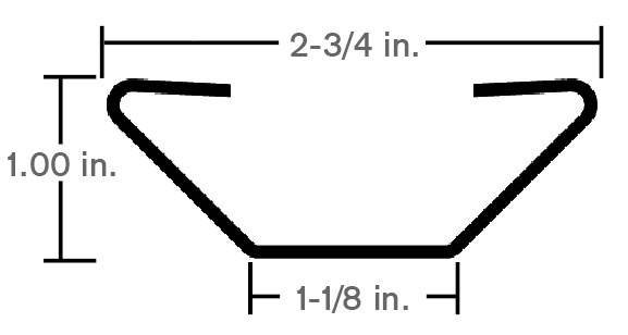 ROOF BOW, STEEL, ANTISNAG, 99"(BOWHY01 === 11074