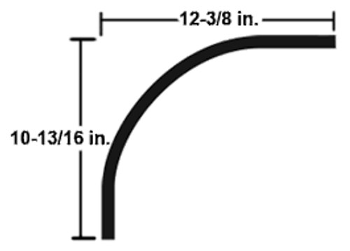 RADIUS, FRONT CORNER POST, PPW, 2000R