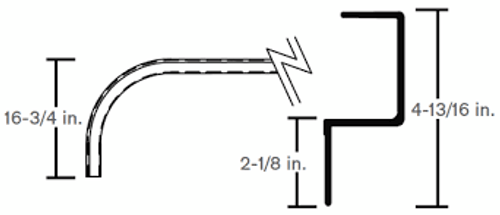 T/M NOSE RAIL "O" MODEL 102-3/8