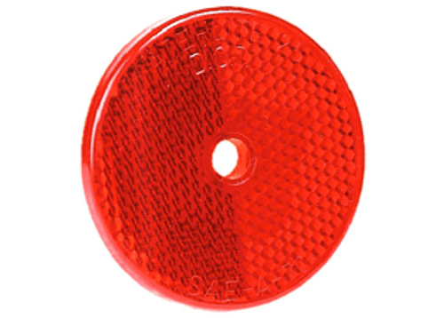 REFLECTOR, RED, 2-3/8", CENTER MOUNT
