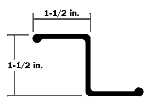 POST, ALUMINUM "Z"- 1-1/2" TALL