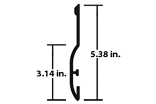 NOSE RAIL 5' RAD PLATE W/GRV