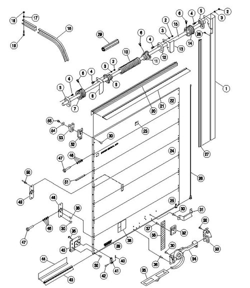 track ワゴン DOOR TRACK, ROADSIDE HORIZONTAL w/CLIPS === 10930