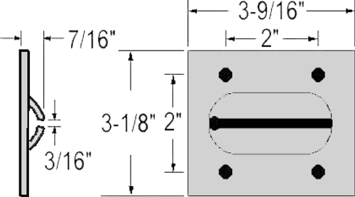 CLIP, CROSSMEMBER - 3-1/8" x 3-5/8"