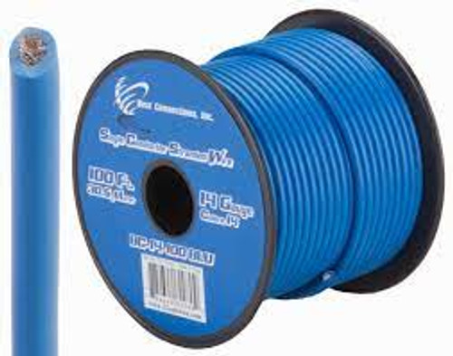 WIRE 14 GA BLUE (100' ROLL)