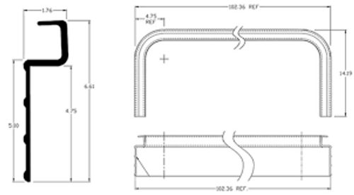 OSHKOSH CENTER NOSE RAIL SECTION