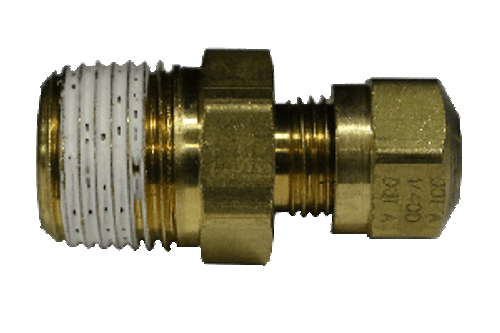 1/4" x 3/8" MALE CONNECTOR BRASS