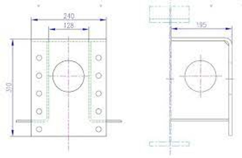 CHASSIS LEG MTG BOX UNIV