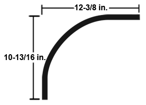 RADIUS PANEL, FRONT TOP, 80.88