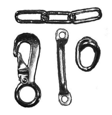 CHAIN & SNAP ASSY W/ANCHOR === 553